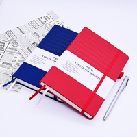 Libreta A5A6 con Cubierta Rígida de Piel Sintética, Estilo Simple para Registro de Reuniones, Personalizable con Logotipo Empresarial