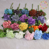Bunga Hydrangea Buatan Berkualitas Tinggi, Sentuhan Realistis, Latex, Kepala Besar, Hijau Putih, Bunga Pernikahan