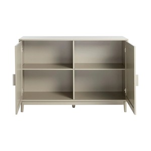 <span class=keywords><strong>Mueble</strong></span> de Almacenamiento Moderno para Sala de Estar con Puerta de Ratán Gris, Aparador de Madera para el Hogar, <span class=keywords><strong>Mueble</strong></span> de Almacenamiento de Gran Capacidad - Product Image 4