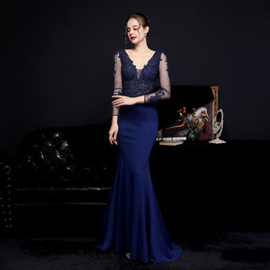 S3681F Envío Directo <span class=keywords><strong>2022</strong></span> Lentejuelas largas de alta calidad Tallas grandes Disfraz de belleza Banquete Vestidos de baile para mujeres Vestidos de noche - Product Image 5
