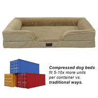 Etrip Waschbares Memory-Schaum Großes Wasserdichtes Maßgefertigtes Luxus Orthopädisches Hunde-Sofa-Bett für Große Hunde