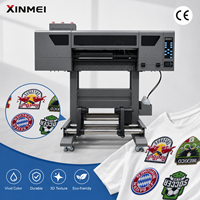 Printer UV DTF 3D XINMEI A1, UV TPU 9060, Print Head I3200, Printer Karet Silikon Jersey Sepak Bola Custom