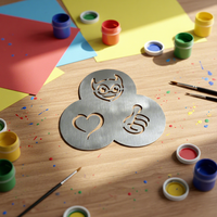 Filtre à café en métal rond en forme de sourire, promotion