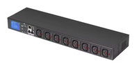 PDU industriel 8 voies IEC C13 verrouillable, interrupteur individuel, certifié CE ROHS, tôle métallique 250V, surveillance réseau, centres de données