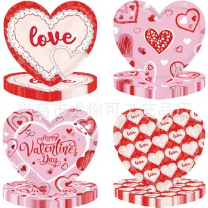 Platos de Papel en Forma de Corazón para el Día de San Valentín, 60-80 Piezas, Platos Gruesos Laminados para Cena y Postre, Decoraciones para Mesa de Fiesta - Product Image 5