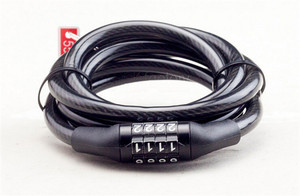 <span class=keywords><strong>Candado</strong></span> de cable de acero de <span class=keywords><strong>bicicleta</strong></span> larga para ciclismo al por mayor, <span class=keywords><strong>candado</strong></span> de cadena de combinación de 4 dígitos antiarañazos - Product Image 4