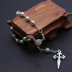 Bracelet <span class=keywords><strong>de</strong></span> chapelet en métal argenté Antique, casquette <span class=keywords><strong>de</strong></span> saint-valentin ou <span class=keywords><strong>Fatima</strong></span>, avec boîte, cadeau <span class=keywords><strong>de</strong></span> catholique, perles <span class=keywords><strong>de</strong></span> prière religieuse - Product Image 6