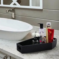 Bandeja de Madera Pintada de Negro en Forma de Ataúd, Caja de Servir con Forma de Ataúd, Ideal para Dulces, Llaves, Velas, Decoración Perfecta para Halloween