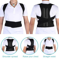 Ceinture Renforcée Colonne Lombaire Correcteur de Posture Gilet Réglable Sangle de Soutien Dorsal Attelle Épaule et Cou Appareil d'Entraînement