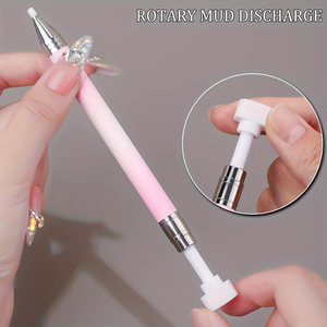 Gradient Point Drill Wax Stick With Self-Adhesive Rotating Nail Art <b>Tool</b>, Portable Dotting Pen for Nail Salon Use Nail Art Pen - Product Image 3