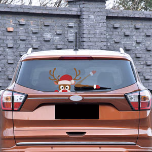 Nuevo Adhesivo Navideño para Coche de Papá Noel, Calcomanía Elegante para Limpiaparabrisas y Carrocería - Product Image 1