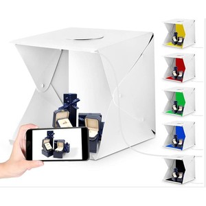 Shooting Tent Box 40cm With 6 Color Backdrops Dual Light <b>Strip</b> For Product Photography <b>Plastic</b> Plug Powered - Product Image 3