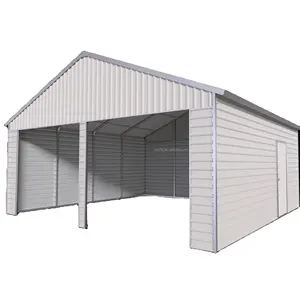 CG2533-H305预制2汽车金属车库建筑轻质金属屋顶钢预制车库便携式车库