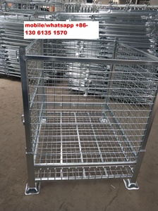 Plegable de malla de alambre de la jaula de almacenamiento de caja de acero plegable jaula de acero - Product Image 6