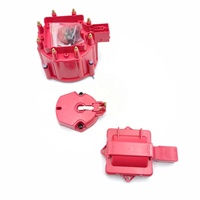 Kit de capuchons de distributeur HEI V8, couvercle de bobine et rotor - ROUGE pour Chevrolet Pontiac Oldsmobile avec garantie de 12 mois