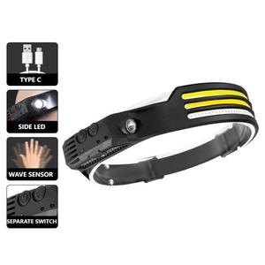 Outdoor Lighting Wide Beam Range COB Headlamp Sensor <strong>Type</strong> C Rechargeable Waterproof LED Headlamp for Camping Hiking - Product Image 5