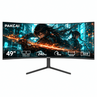 Moniteur de jeu incurvé personnalisable de 49 pouces, 240 Hz, 1 ms, IPS, 5K DQHD, moniteur LED 5K 120 Hz pour les projets de cafés de jeu