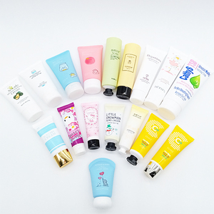 Tube de lotion en plastique Super plat, emballage de crème à main à presser en plastique avec couvercle à vis <span class=keywords><strong>100ml</strong></span> - Product Image 1
