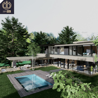 Service de design d'intérieur de luxe moderne pour les projets de construction de villas 3D Max 3D Graphic Design for Living Room