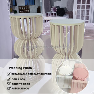 Support à gâteau de mariage blanc à ondulations détachables, nouveau design lisse, pour la décoration de fête de mariage - Product Image 2