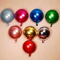 Ballons en aluminium 18 pouces forme ronde multicolore feuille Mylar ballons gonflable hélium ballons promotionnels fournitures