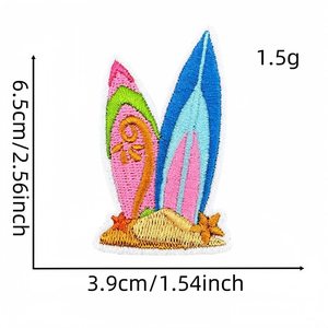 Vente chaude Patchs brodés thermocollants de haute qualité, style ethnique bohème, thème été, plage hawaïenne, <span class=keywords><strong>mer</strong></span> - Product Image 4