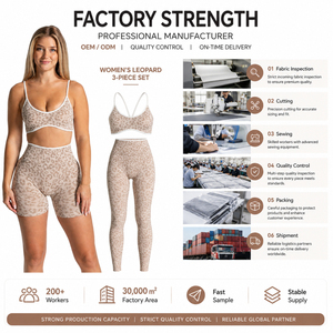 Set da <span class=keywords><strong>Donna</strong></span> 3 Pezzi con Stampa Leopardata Senza Cuciture, <span class=keywords><strong>Abbigliamento</strong></span> in Filato Opaco di Alta Qualità dai Migliori Produttori di <span class=keywords><strong>Abbigliamento</strong></span> - Product Image 6