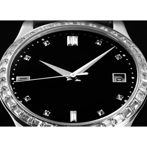 Montre mécanique de luxe pour femmes et hommes, avec mouvement 324 de haute qualité, lunette sertie de diamants, calendrier, automatique, bracelet en cuir de vachette. - Product Image 4