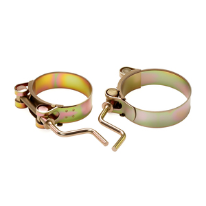 Abrazaderas de Manguera Resistentes GELISEN con Manivela, Banda de Acero Galvanizado para Tuberías, para Bombas de Agua de Riego - Product Image 1
