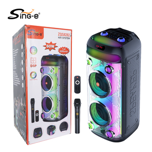 Loa karaoke ngoài trời cỡ lớn thiết kế mới ZQS8282, trong suốt, dùng cho gia đình, kết nối không dây TWS, nghe nhạc stereo với đèn RGB - Product Image 1