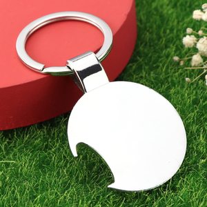 Soccer Ball Shape Zinc Alloy Bottle Opener Keychain Fashion Round Metal <b>Key</b> <b>Ring</b> Silver Color - Product Image 3
