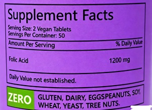 100 compresse di acido folico prenatale-vitamina B9 essenziale per lo sviluppo del bambino benessere delle donne Support-1200mcg marchio HC GMP - Product Image 2