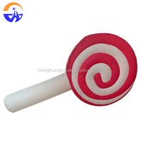 Maßgefertigtes Aufblasbares Lollipop-Modell Dessert-Süßigkeiten Outdoor-Werbung Dekorationsobjekt mit Eingebautem Lüfter Langlebig Einfacher Aufbau