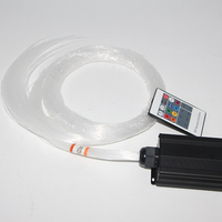 Lumière à fibre optique LED RGB 5W avec construction en aluminium, 6 couleurs changeantes et fonction clignotante pour la décoration du plafond de voiture