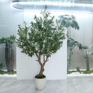 Plástico <span class=keywords><strong>Big</strong></span> <span class=keywords><strong>Pot</strong></span> Plantas 240cm <span class=keywords><strong>Artificial</strong></span> Olive Leaf Tree para decoração <span class=keywords><strong>Home</strong></span> Indoor Outdoor - Product Image 2