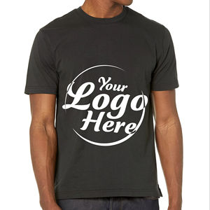 T-shirt unisexe en coton épais, manches courtes, col ras du cou, logo audacieux, streetwear urbain - Product Image 1