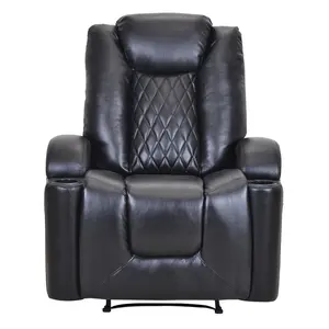 JKY Furniture Single Seat Leather Power Electric Home Theater Cinema Recliner Sofa Chair With Table Board And Cup Holder