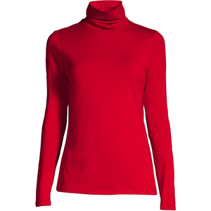 <span class=keywords><strong>T</strong></span>-<span class=keywords><strong>Shirt</strong></span> à col roulé 56% coton 38% rayonne et 6% Spandex Jersey respirant et doux pour femmes - Product Image 3
