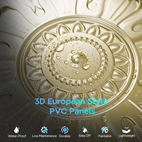Panel de Techo 3D de PVC, Impermeable, Diseño Moderno, Fácil Instalación, para Centros Comerciales, Dormitorios y Salas de Estar