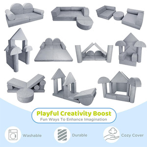 Giving Tree Modular <b>Kids</b> <b>Sofa</b> Gray 3 Year And Above Bedroom Living Room Play <b>Sofa</b> - Product Image 3