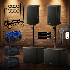 <b>DJ</b> XPRS102 Industrial Grade 10" Active Powered <b>Speakers</b> with 18" Subwoofer Duo Pack - Product Image 2