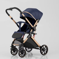 Poussette bébé pliable compacte avec poignée réversible, légère, de luxe, pliable, pour bébé