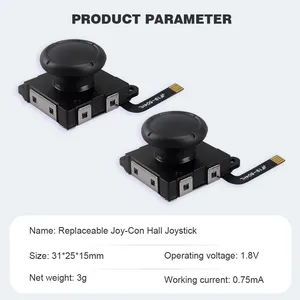 จอยสติ๊กฮอลล์เอฟเฟค 1 ชิ้น สำหรับ Switch/Lite/OLED  อะนาล็อกธัมบ์สติ๊ก ไม่ดริฟท์  จอยสติ๊กฮอลล์เอฟเฟคสำหรับ NS/OLED/Lite - Product Image 6