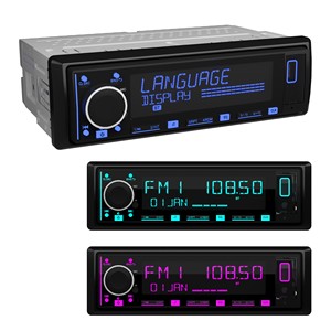 Radio para Auto <span class=keywords><strong>MP3</strong></span> 1DIN DSP Crossover de 3 Vías Bluetooth 6.0 Manos Libres 5V RCA Ecualizador de 31 Bandas RDS FM AM USB AUX - Product Image 1