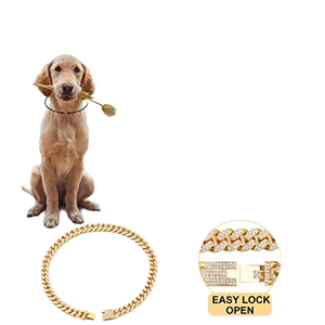 Joyería de diamantes de imitación de aleación de Zinc, hebilla de diseño cubano para caminar al aire libre, <span class=keywords><strong>Collar</strong></span> de cadena de Metal para perros grandes de 7 a 30 pulgadas - Product Image 5