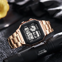 Jam tangan pria Digital, jam tangan LCD Reloj Deportivo Hombre, hitam, jam tangan maskulin Digital, jam tangan olahraga pria