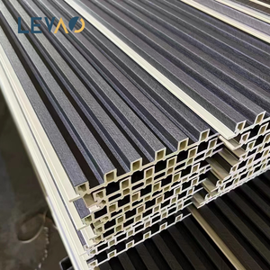 Grande camera da letto di lusso nero composito di plastica impiallacciatura di legno interno in legno scanalato interno WPC rivestimento della parete pannelli fogli - Product Image 2