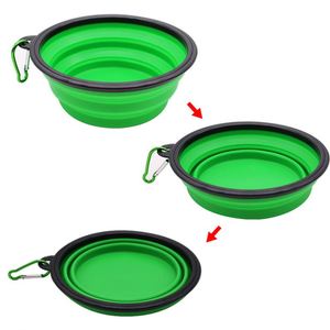Hot Sell Custom Logo Small Water and Food <b>Folding</b> Portable Travel Silicone Collapsible Dog Bowl - Product Image 2