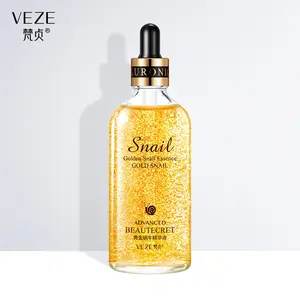 VEZE Snail Collagen Essence Serum Wajah, Serum Wajah Perawatan Kulit Emas 24K Anti Keriput Anti Penuaan Pelembab