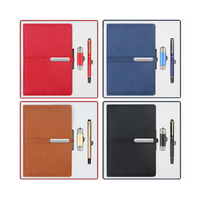 Ensemble cadeau d'entreprise personnalisé en cuir PU, carnet A5 avec stylo, articles promotionnels de luxe pour cadeaux d'affaires en gros
